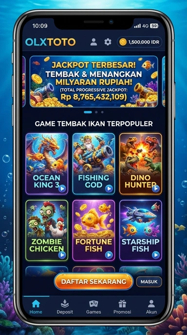Screenshot tampilan utama aplikasi olxtoto